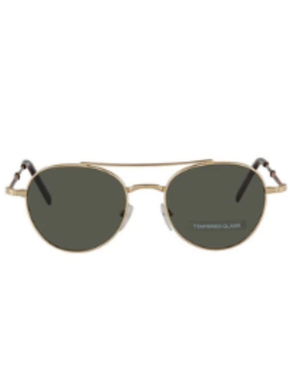 Salvatore Ferragamo Sunglasses Men's Pilot Gold/Green Shades SF224SG NEW